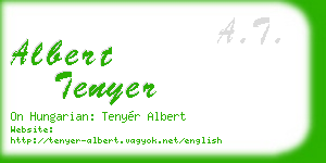 albert tenyer business card